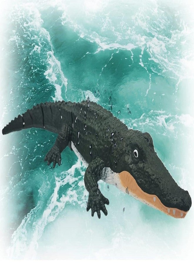 VIKINGS 2.4G Remote Control Crocodile Toy Scale High Simulation Crocodile, Crocodile for Swimming Pool Bathroom Great Gift RC Boat Toys for 5+ Year Old Boys and Girls - Image 1